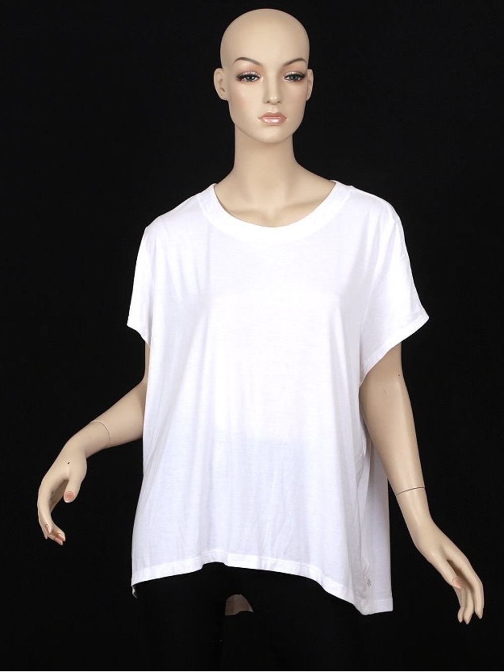Athleta White Short-Sleeve Crew Tee Shirt top XL New